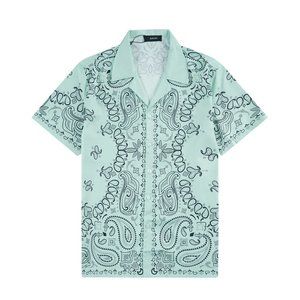 Amiri Men's Silk Printed Short Sleeve Shirt